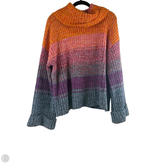 Sweater By Tribal In Blue & Orange, Size: L
