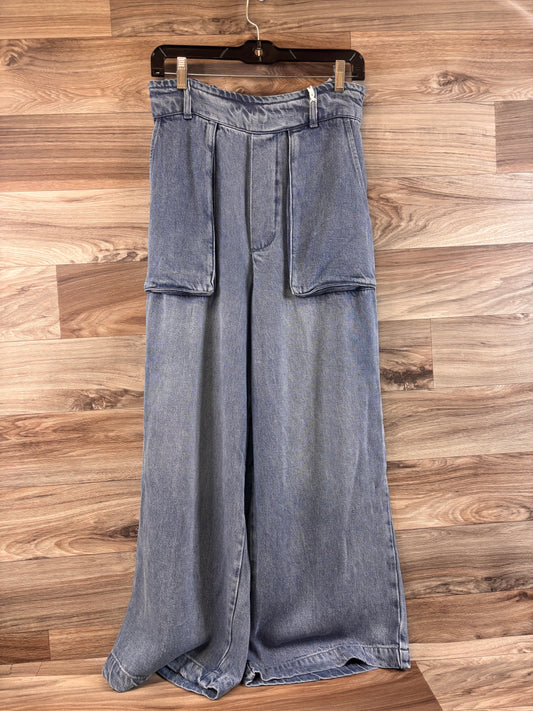 Jeans Wide Leg By Clothes Mentor In Blue Denim, Size: 12