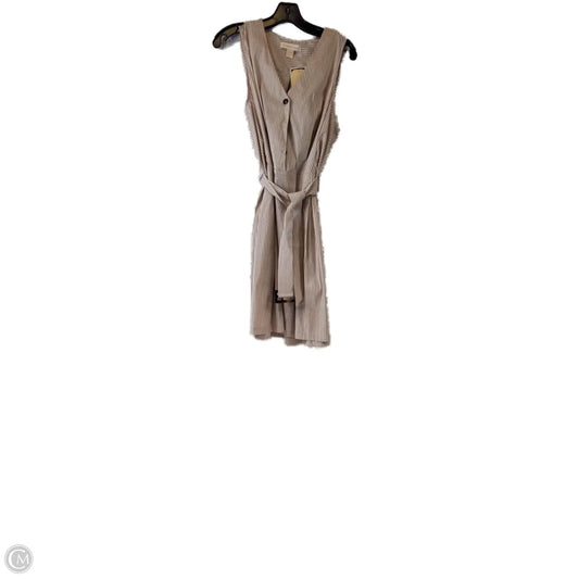 Dress Casual Midi By Monteau In Cream & Tan, Size: L