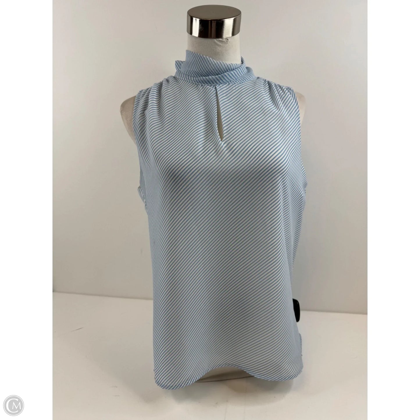 Top Sleeveless By Tommy Hilfiger In Blue & White, Size: S