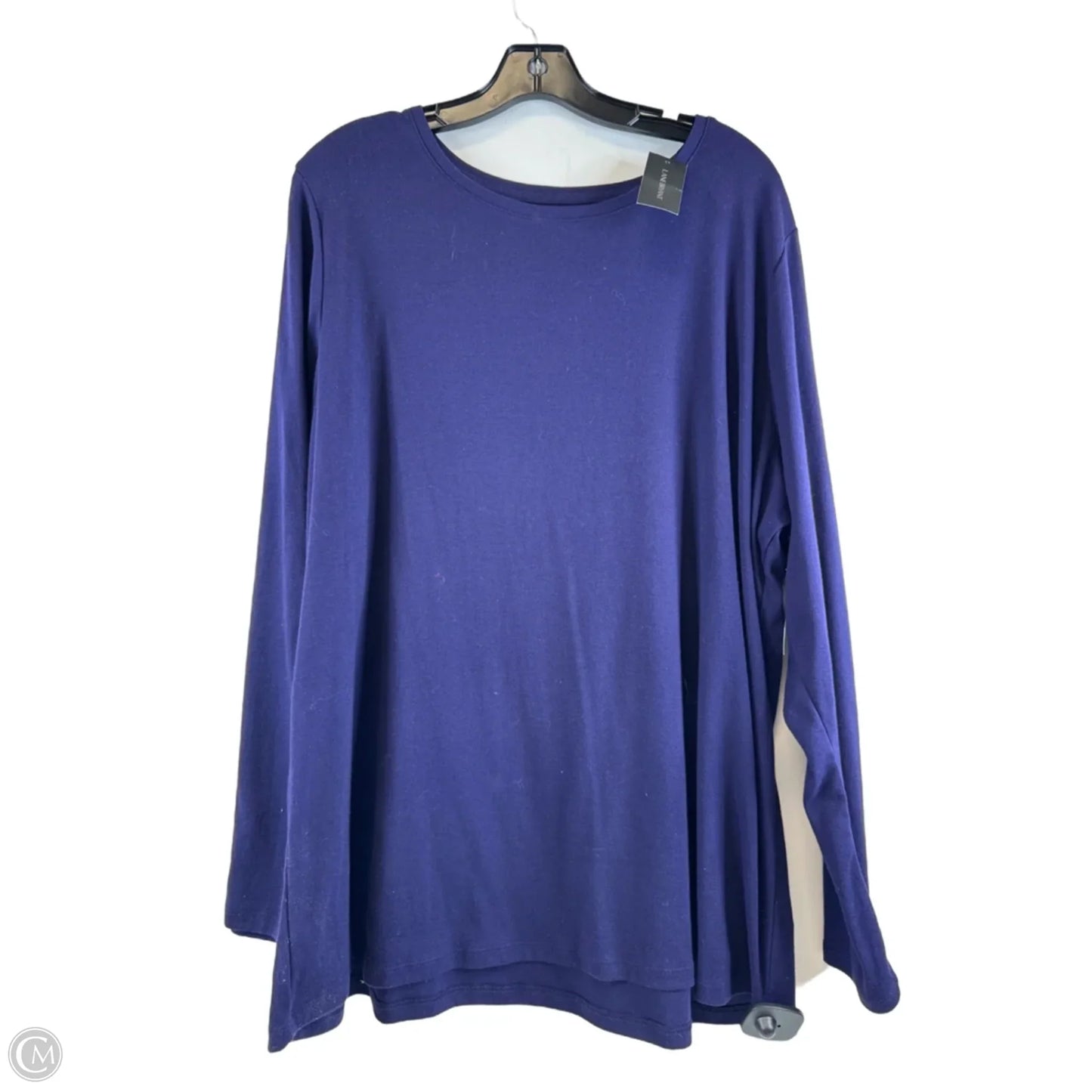 Top Long Sleeve Basic By Lane Bryant In Navy, Size: 3x