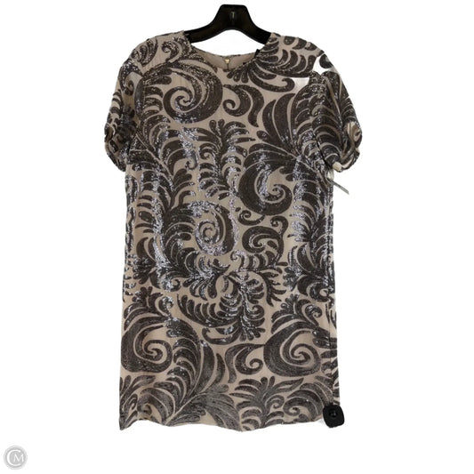 Dress Casual Midi By Forever 21 In Silver & Tan, Size: S