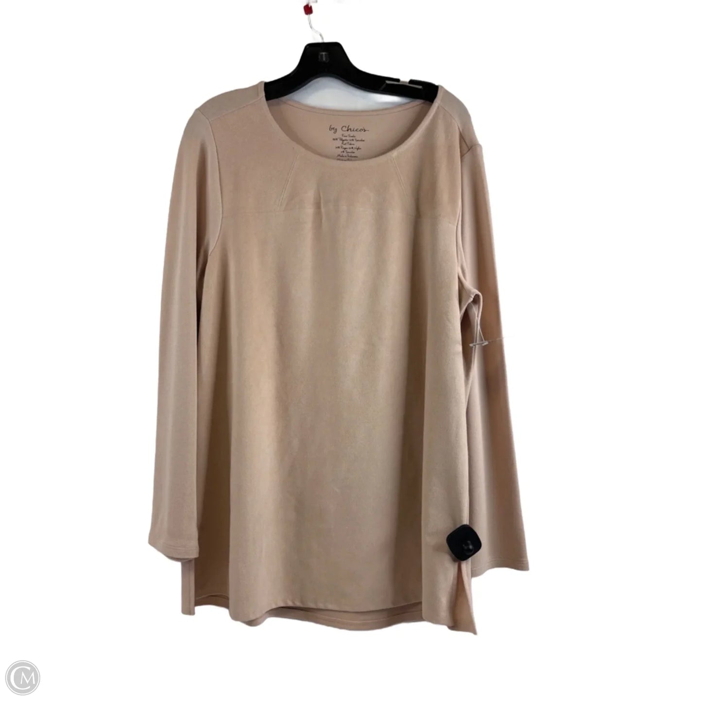 Top Long Sleeve By Chicos In Tan, Size: L
