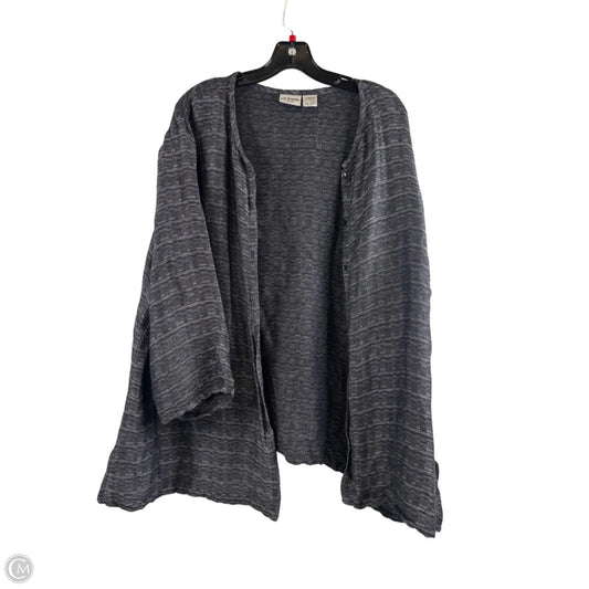 Cardigan By Liz Baker In Grey, Size: 3x