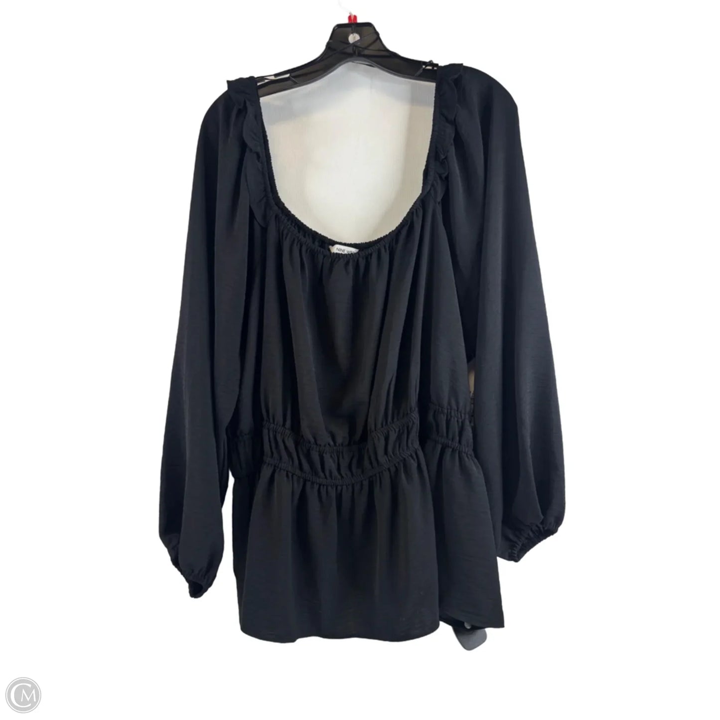 Top Long Sleeve By Nine West In Black, Size: 2x