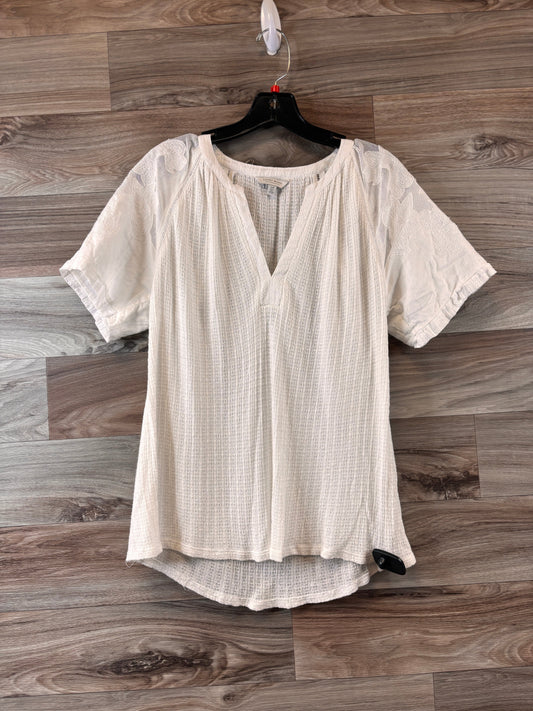 White Top Short Sleeve Lucky Brand, Size S