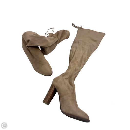 Boots Over-the-knee Heels By Wild Diva In Beige, Size: 7