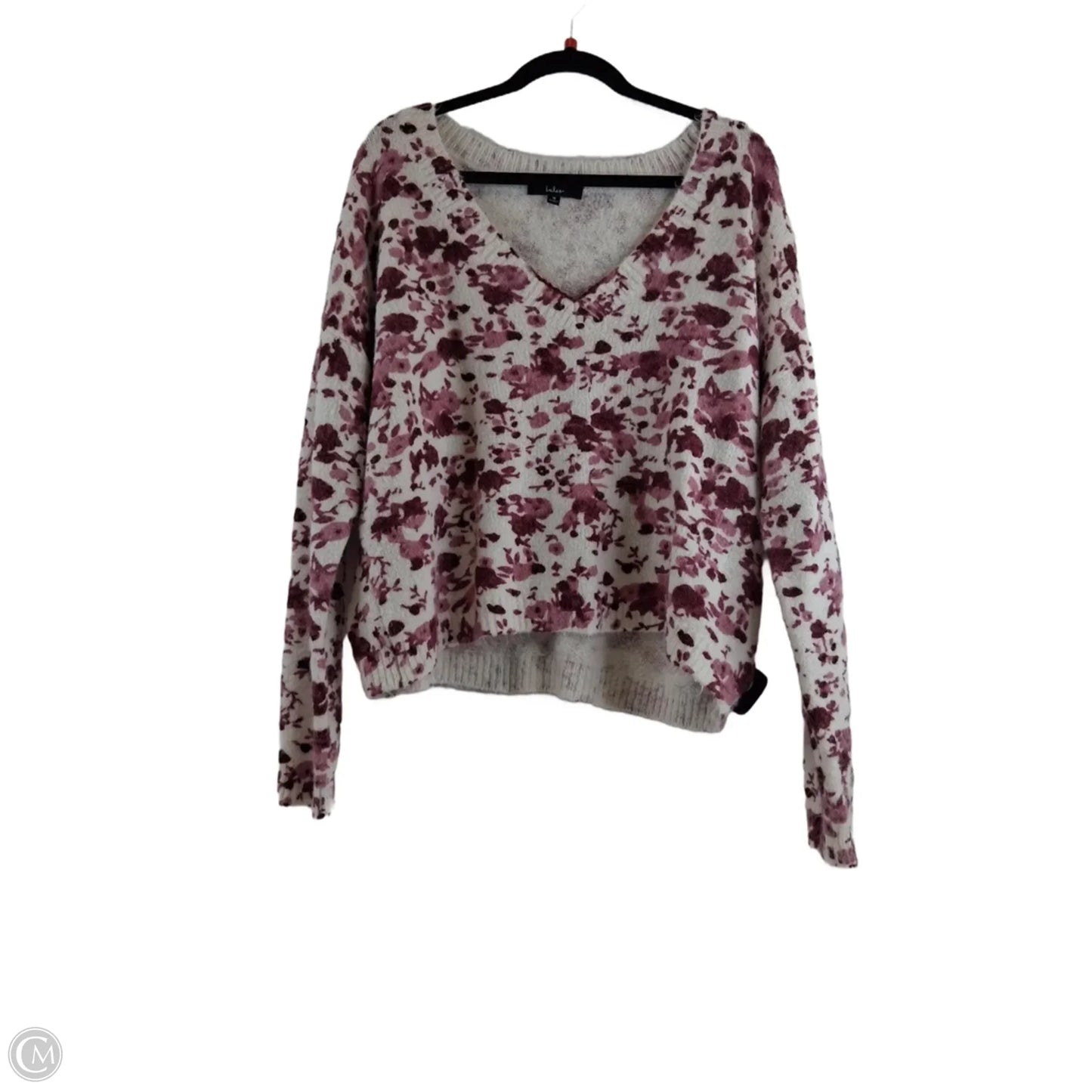 Sweater By Lulus In Pink & White, Size: M