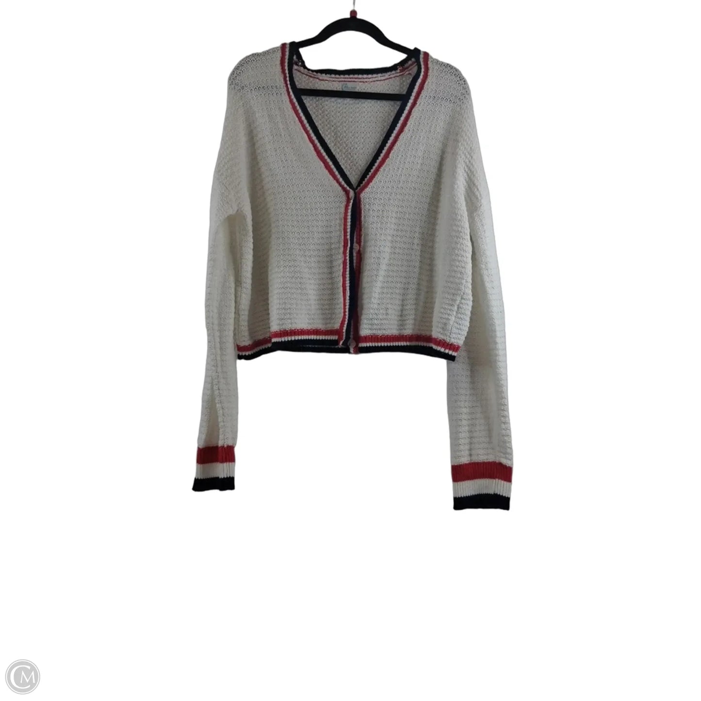 Sweater Cardigan By Francesca’s In White, Size: L