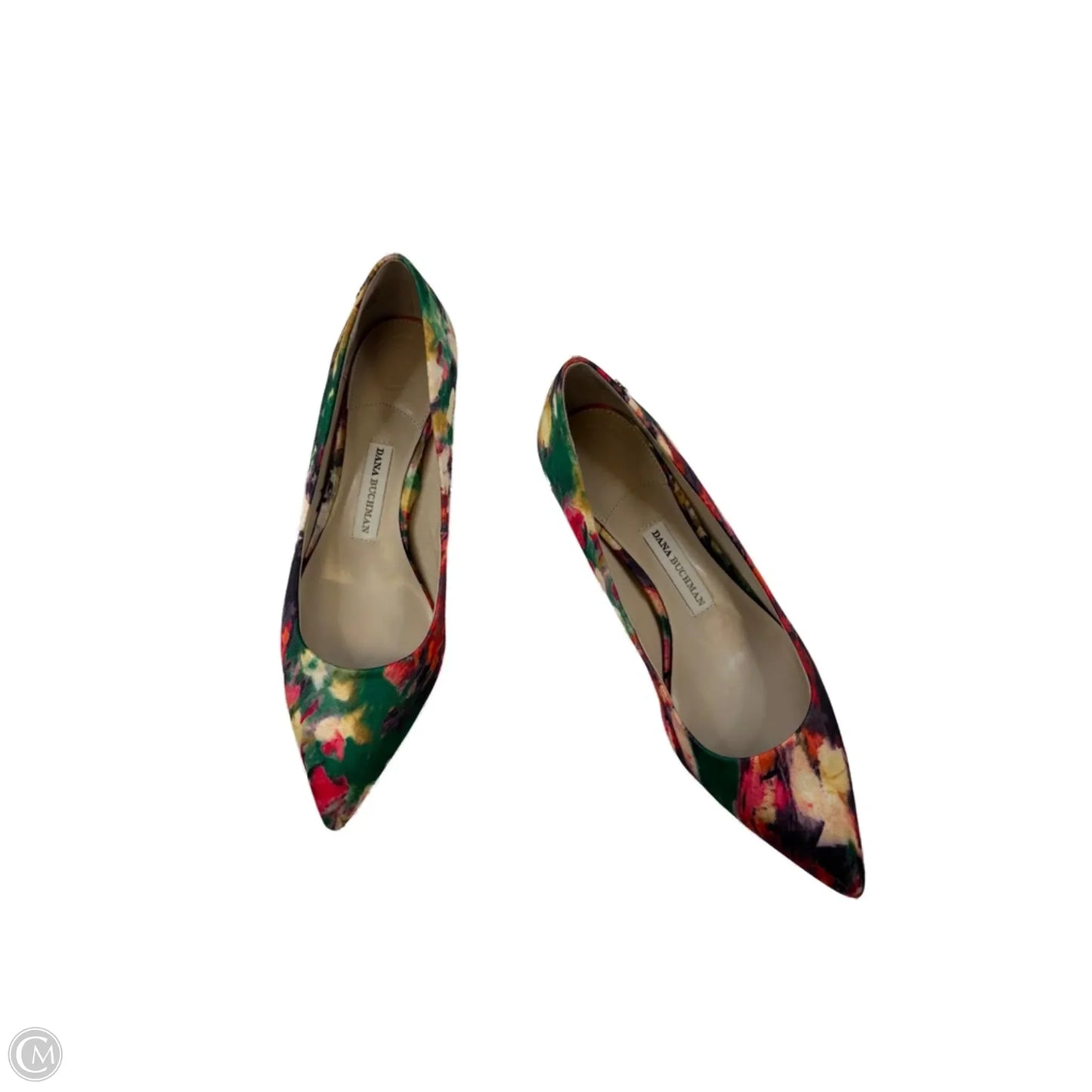 Shoes Heels Kitten By Dana Buchman In Red & Yellow, Size: 7.5