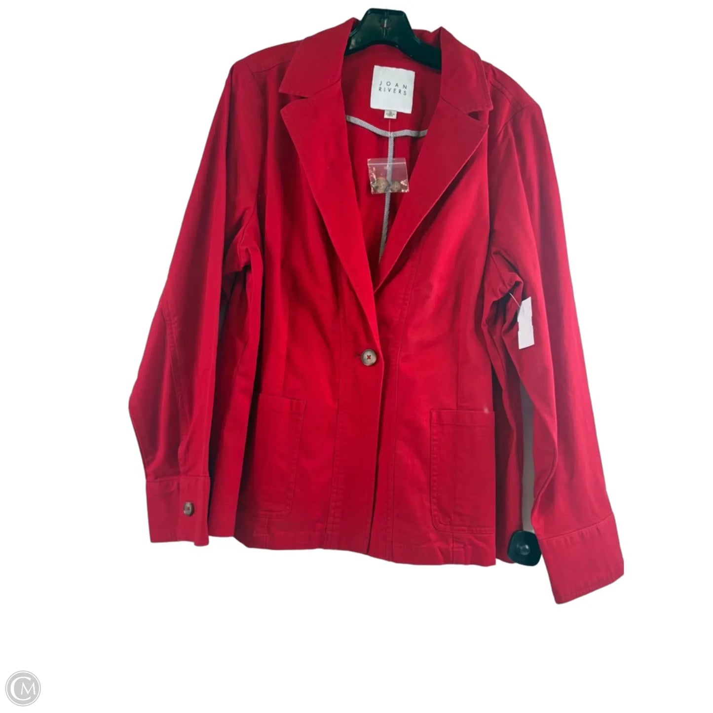 Blazer By Joan Rivers In Red, Size: Xl