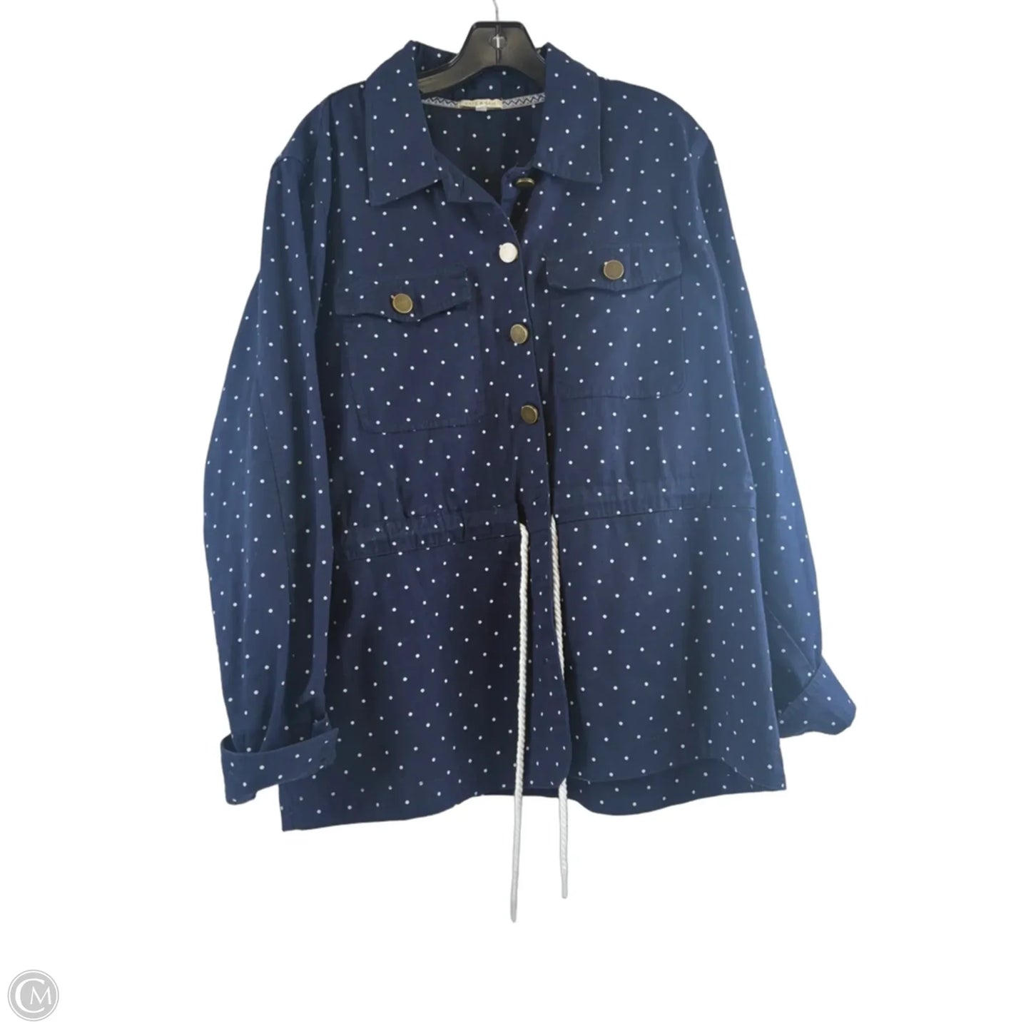 Jacket Other By Clothes Mentor In Blue & White, Size: 2x