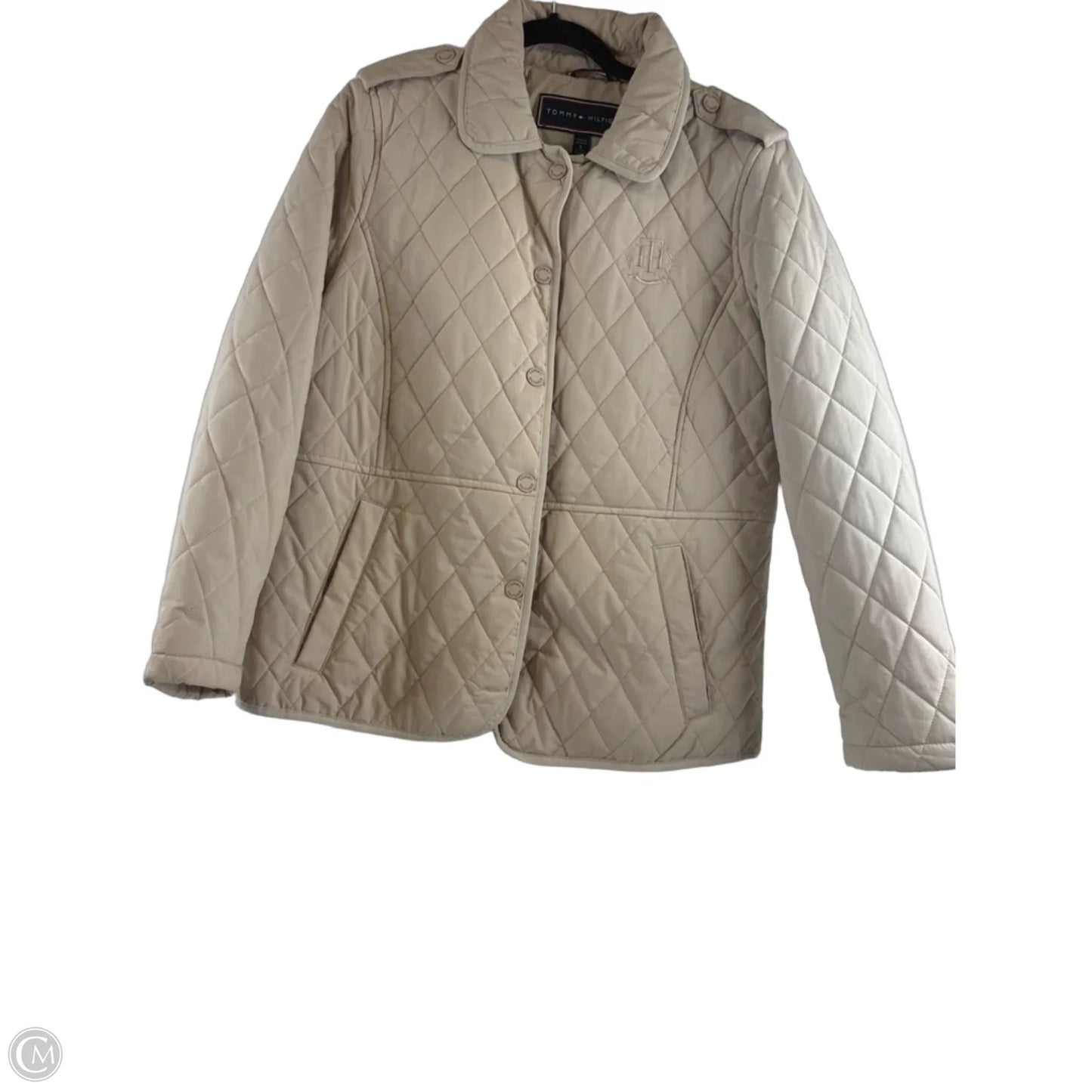 Jacket Puffer & Quilted By Tommy Hilfiger In Tan, Size: S