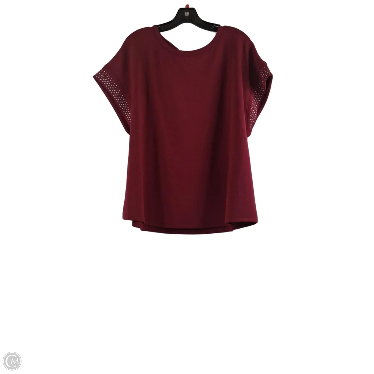 Top Short Sleeve By Chicos In Maroon, Size: Xl
