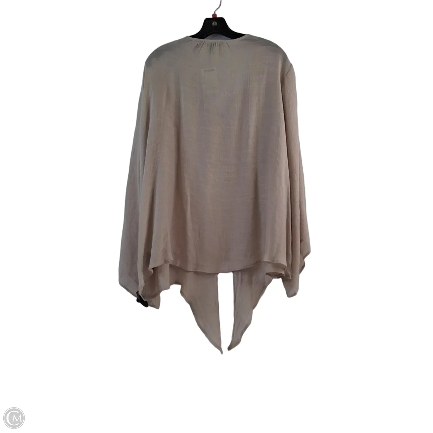 Top Long Sleeve By Zac And Rachel In Tan, Size: 2x
