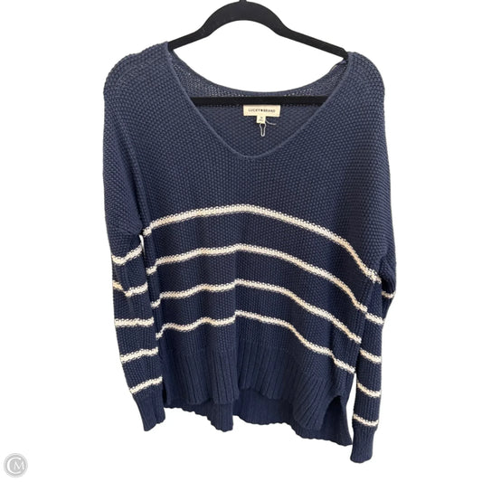 Sweater By Lucky Brand In Blue & White, Size: Xs