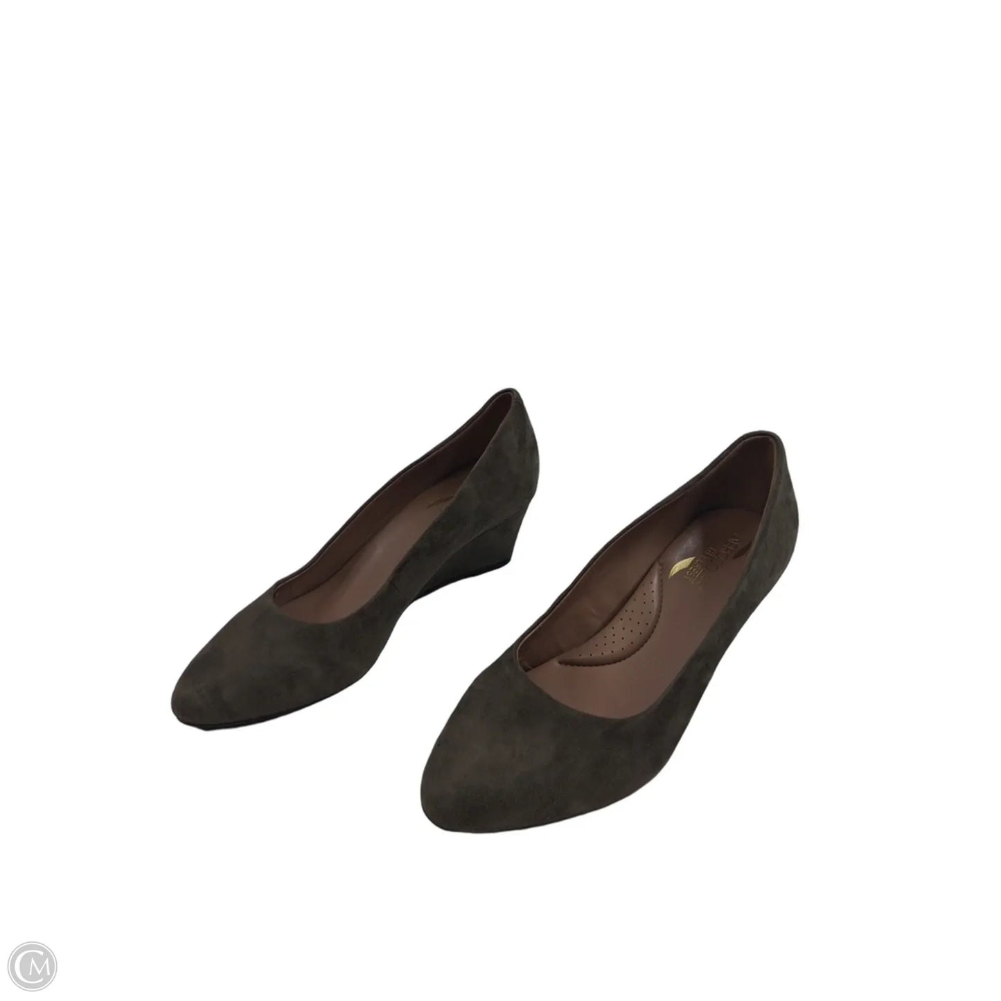 Shoes Heels Wedge By Aerosoles In Green, Size: 9