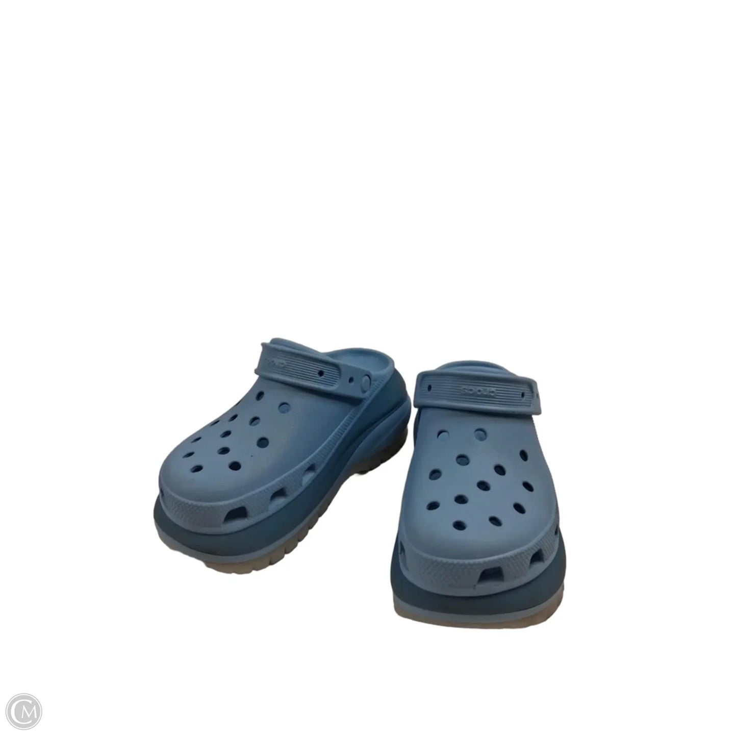 Shoes Heels Platform By Crocs In Blue, Size: 7