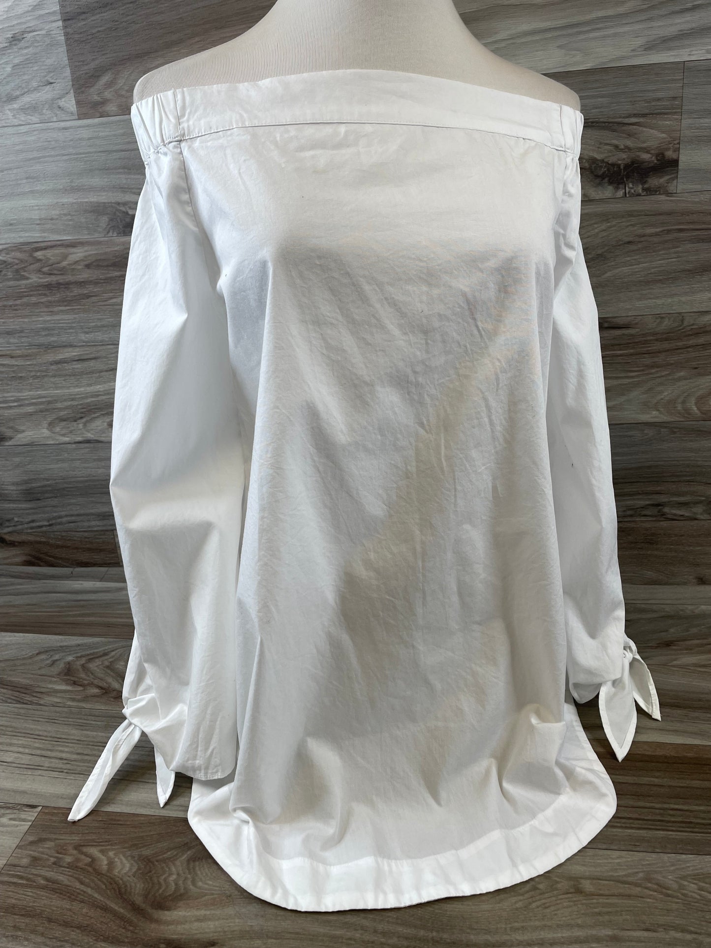 White Top Long Sleeve Free People, Size S