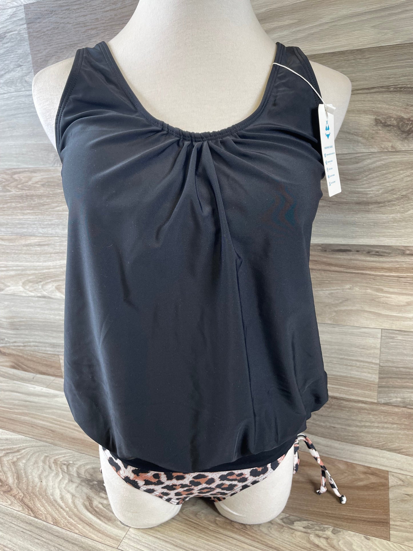 Black & Brown Swimsuit 2pc Clothes Mentor, Size S