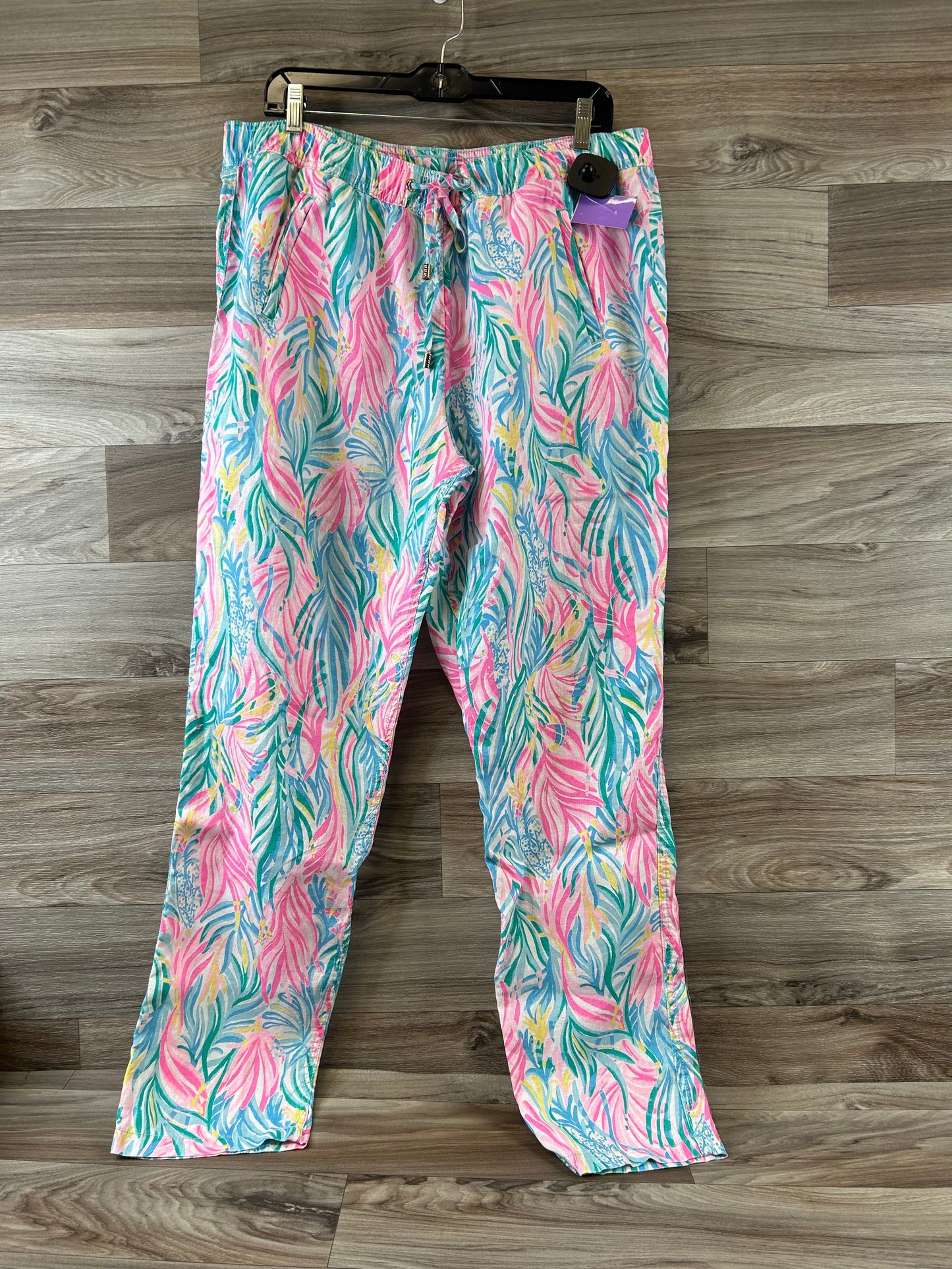 Blue & Pink Pants Designer Lilly Pulitzer, Size Xl