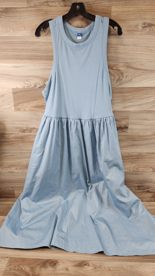 Blue Dress Casual Maxi Old Navy, Size 3x