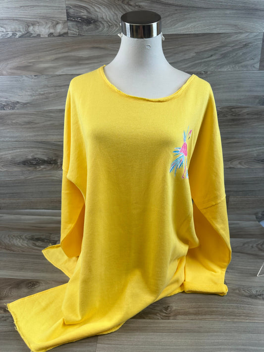 Yellow Top Long Sleeve Crown And Ivy, Size Xl