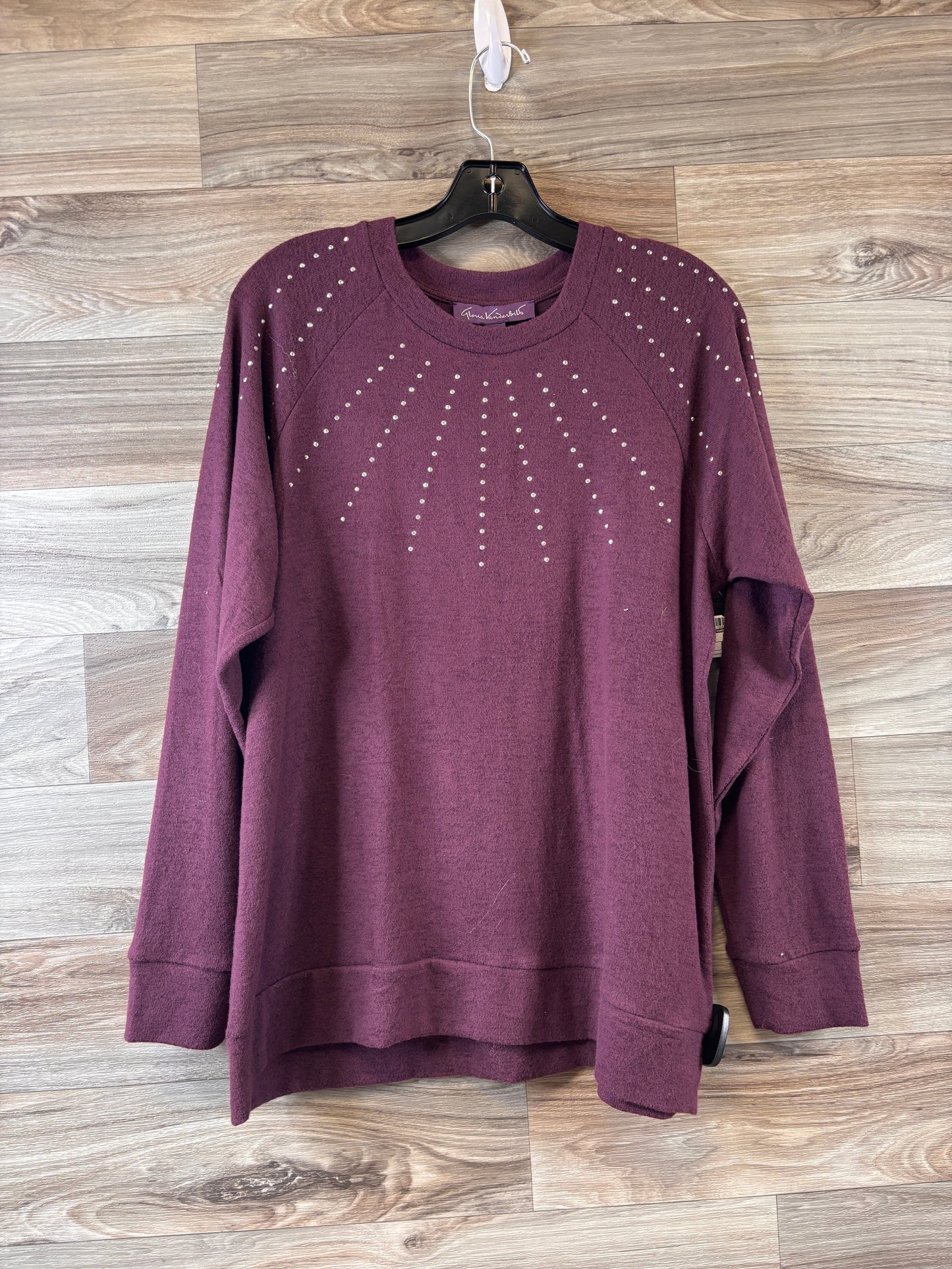 Top Long Sleeve By Gloria Vanderbilt In Purple, Size: L