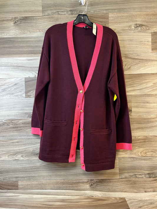 Sweater Cardigan By Talbots In Purple, Size: Xlp