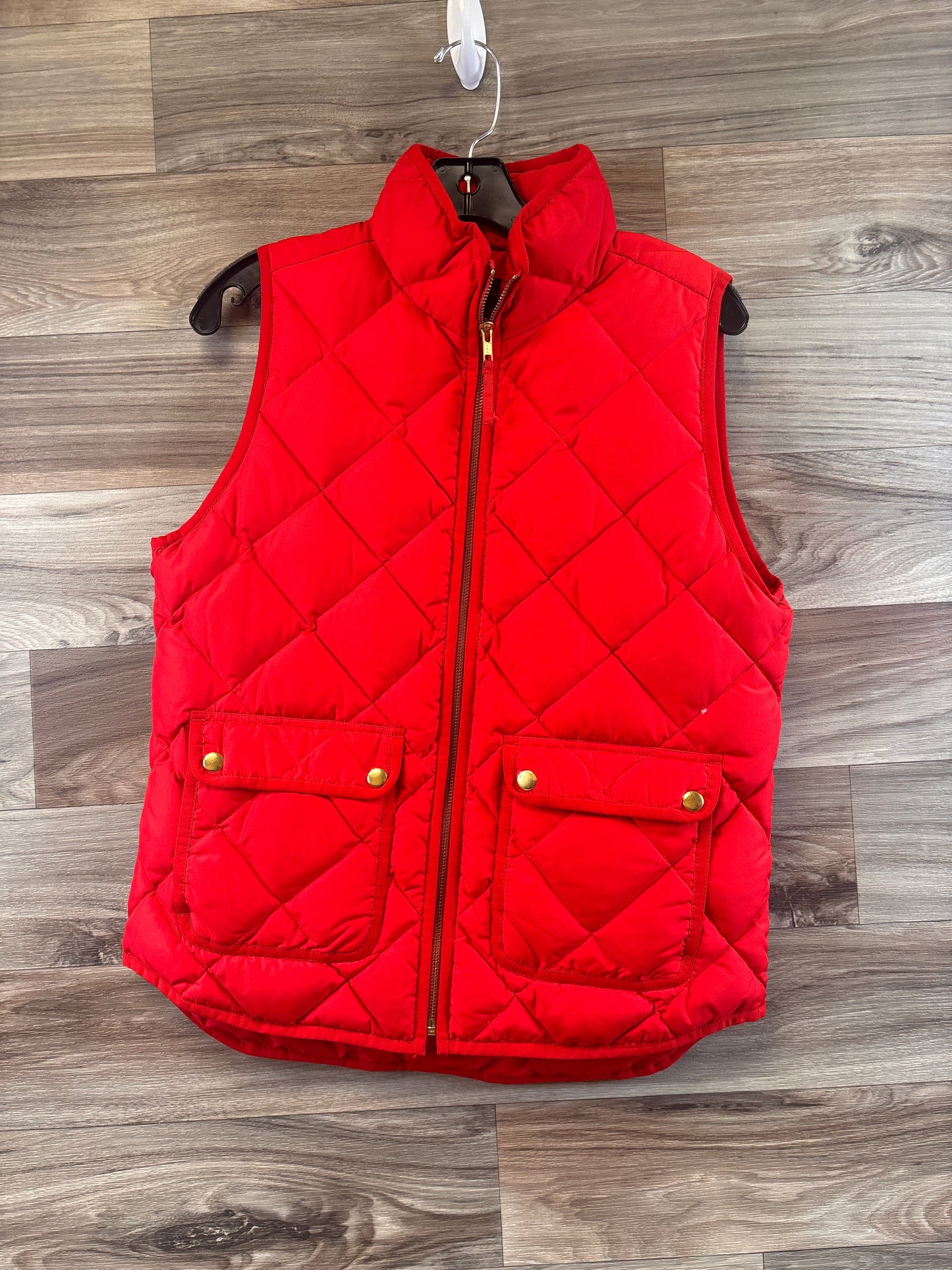 Vest Puffer & Quilted By J. Crew In Red, Size: S