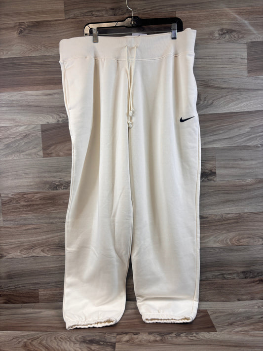 Athletic Pants By Nike Apparel In Cream, Size: Xl