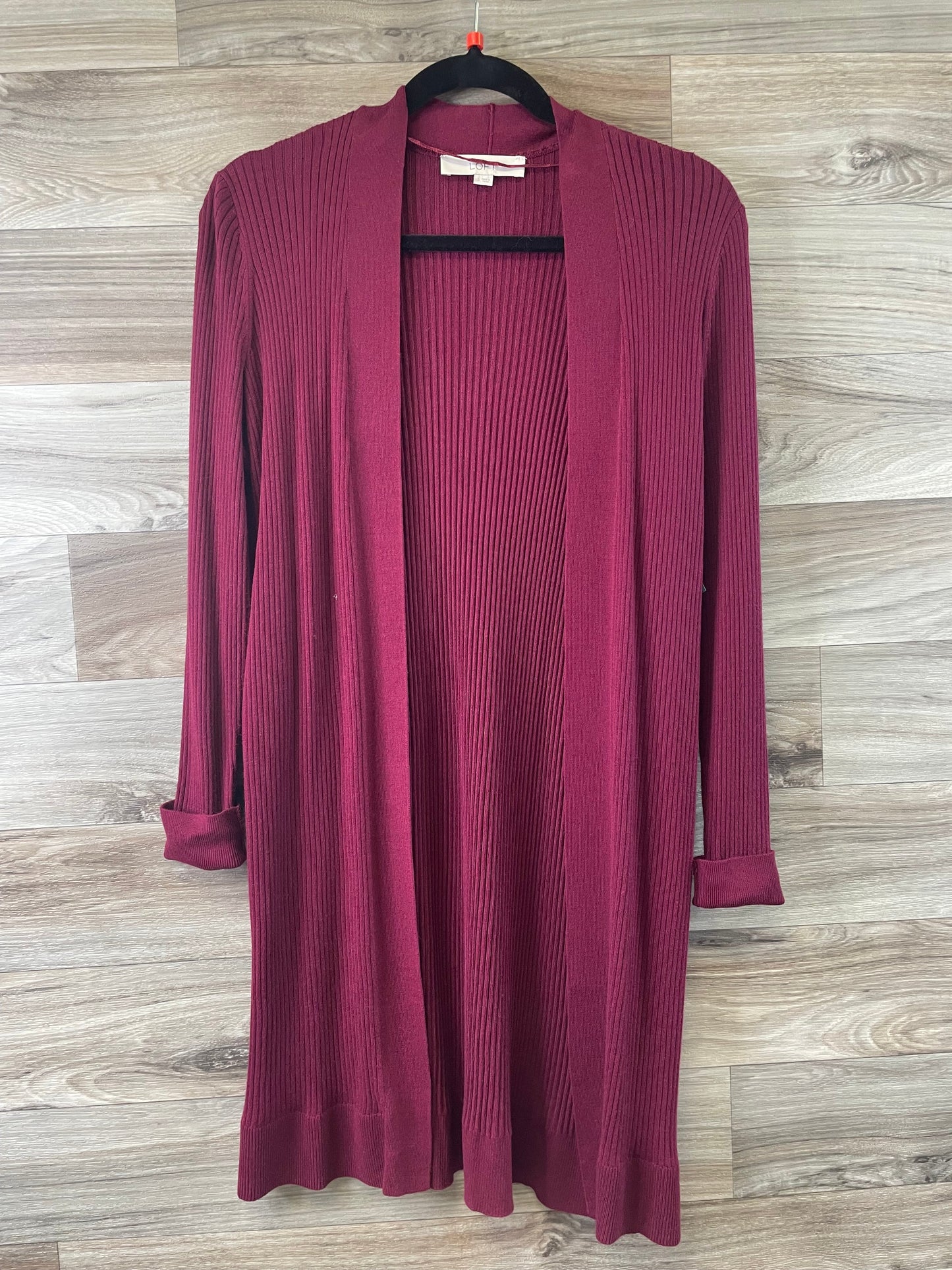 Cardigan By Loft In Maroon, Size: S