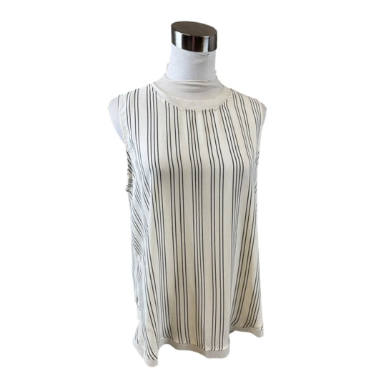 Top Sleeveless By Who What Wear In Striped Pattern, Size: M