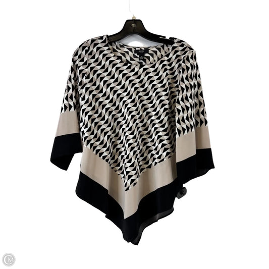 Top Short Sleeve Basic By Alfani In Black & Tan, Size: Sp