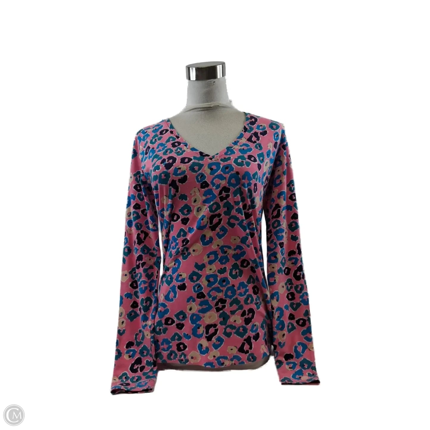 Top Long Sleeve Designer By Lilly Pulitzer In Blue & Pink, Size: S