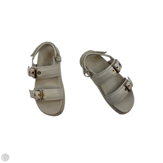 Sandals Flats By Madden Girl In Cream, Size: 6