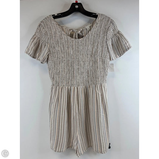 Romper By Cato In Brown & White, Size: S