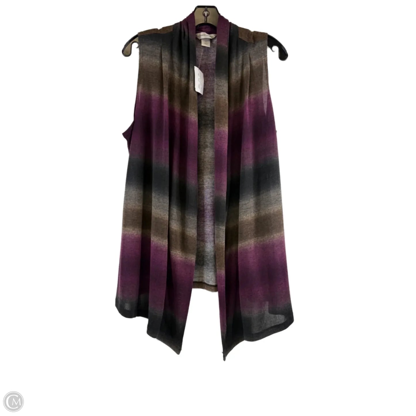 Vest Other By Christopher And Banks In Green & Purple, Size: Xl