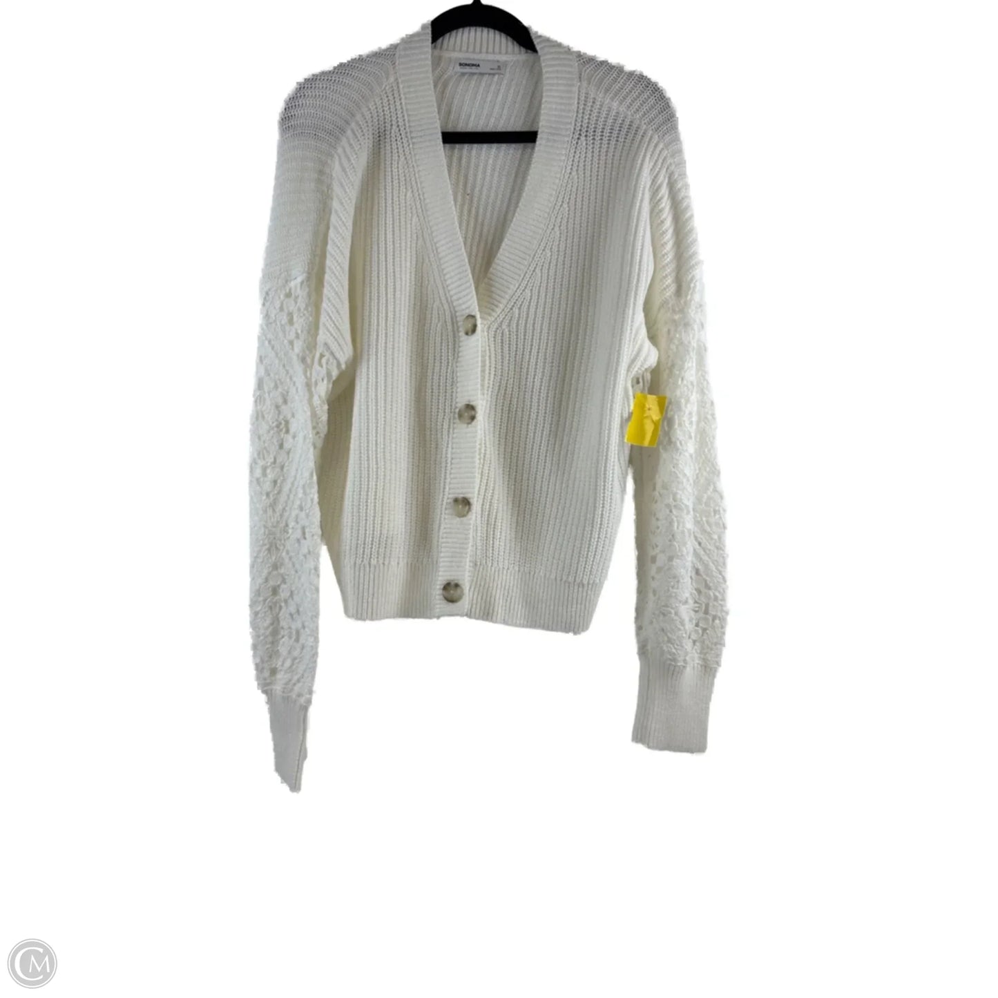 Sweater Cardigan By Sonoma In White, Size: Xl