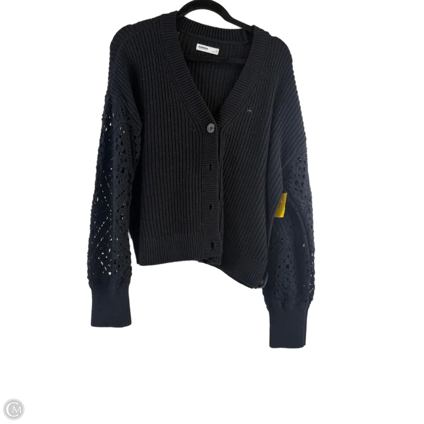 Sweater Cardigan By Sonoma In Black, Size: Xl