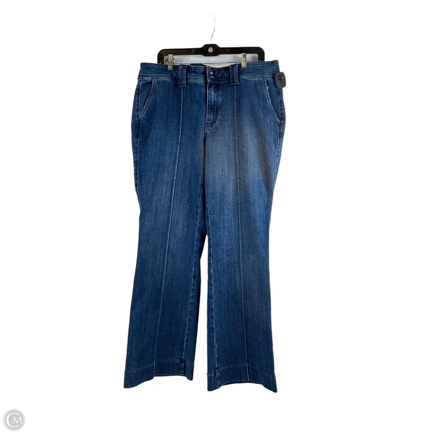 Jeans Flared By Talbots In Blue Denim, Size: 14