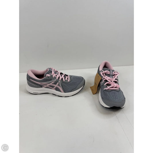Shoes Athletic By Asics In Grey & Pink, Size: 7