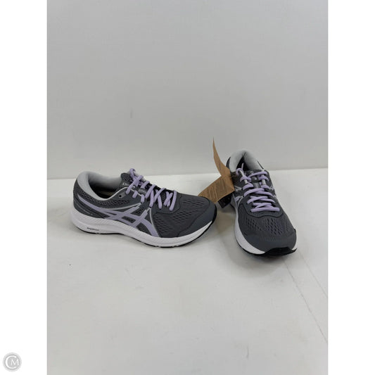 Shoes Sneakers By Asics In Grey & Purple, Size: 7