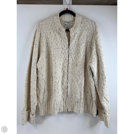 Sweater Cardigan By Northstyle In Cream, Size: 2x