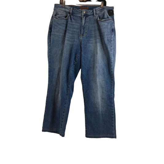 Jeans Straight By Judy Blue In Blue Denim, Size: 18