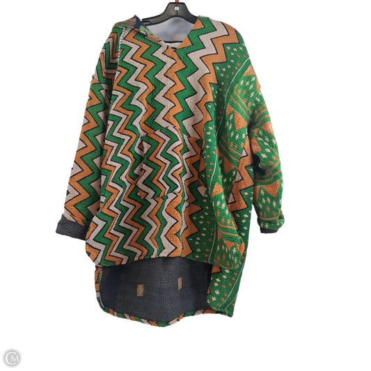 Sweatshirt Hoodie By Clothes Mentor In Green & Yellow, Size: Osfm