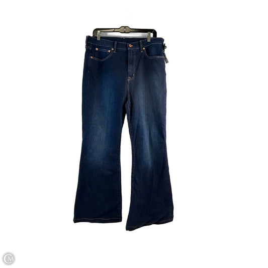 Jeans Flared By Gap In Blue Denim, Size: 14