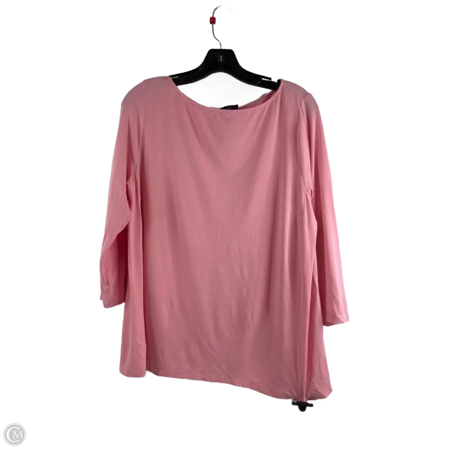 Top 3/4 Sleeve Basic By J. Jill In Pink, Size: M