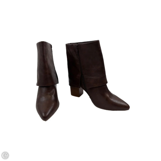 Boots Ankle Heels By Sonoma In Brown, Size: 9