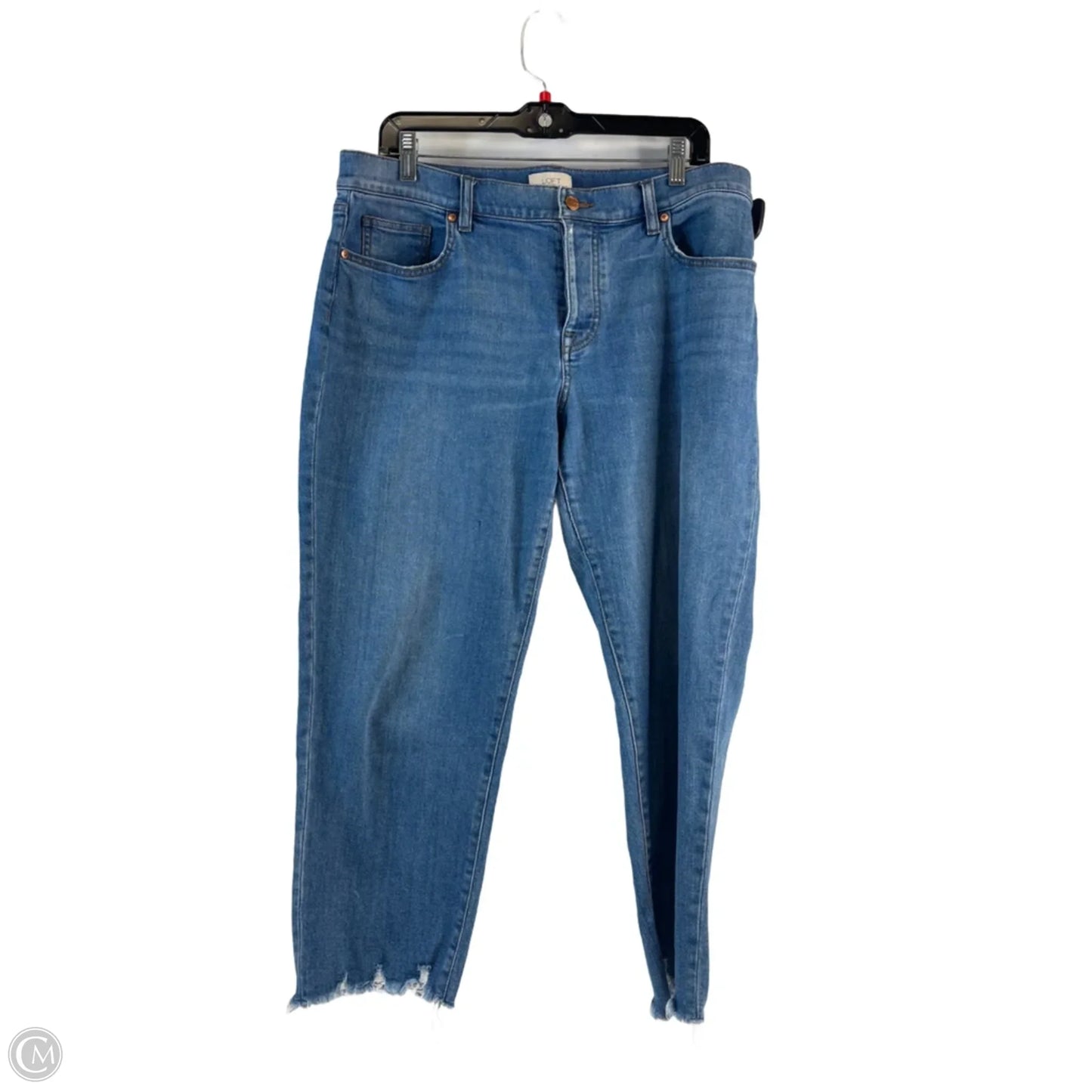 Jeans Boyfriend By Loft In Blue Denim, Size: 12